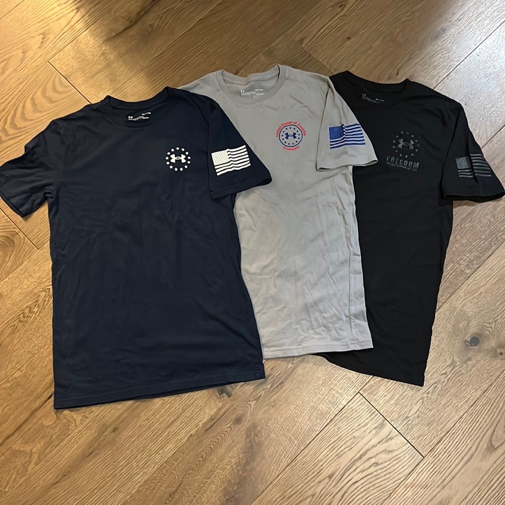 3 Under Armour Men’s freedom shirts